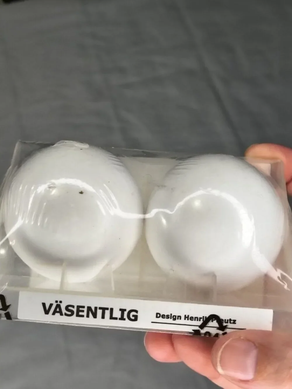 IKEA Vasentlig, Globe Set of 2 End Caps, White, Curtain Rod Ball, Round, Finial